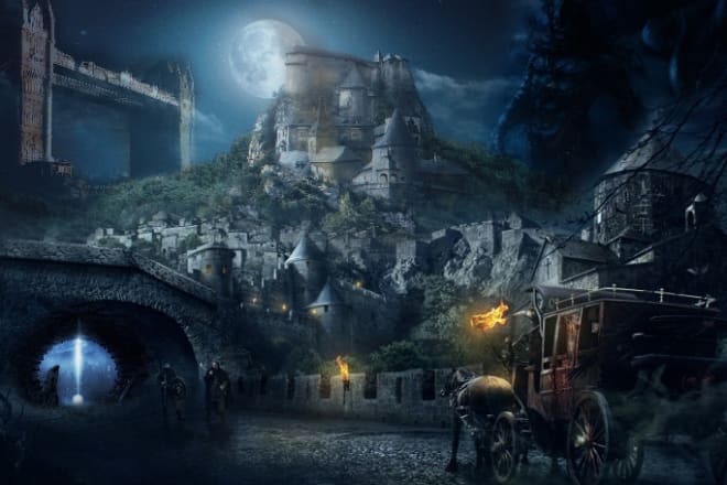 I will create a creative stunning matte painting