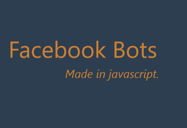 I will create a facebook chat bot in javascript
