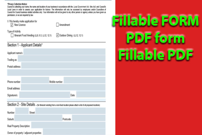 I will create a fillable pdf form, interactive pdf form