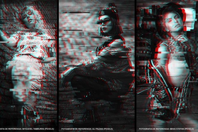 I will create a glitch effect on your photo portrait