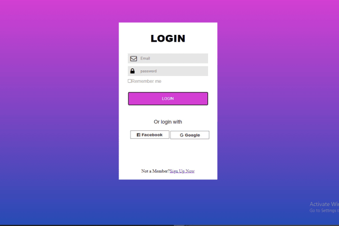 I will create a login form, best design login form