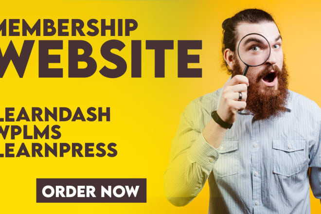 I will create a membership website with learndash wplms or learnpress