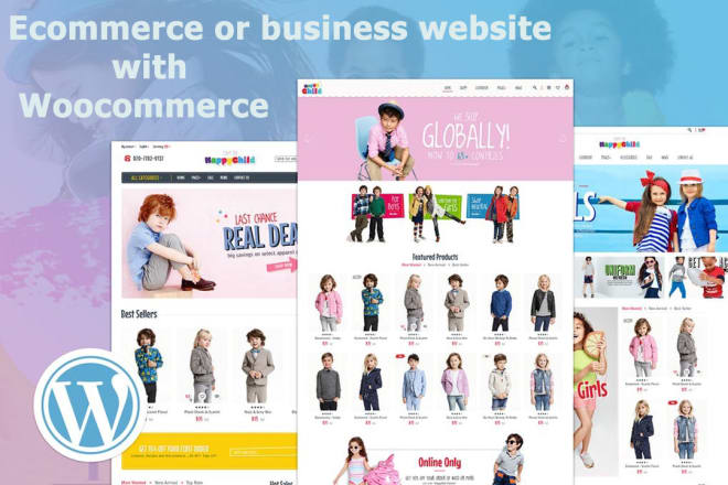 I will create a modern business or ecommerce website with woocomerce