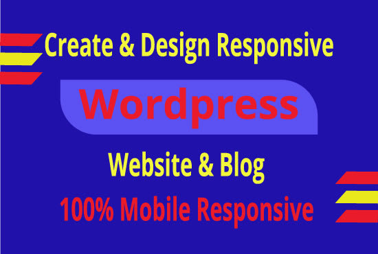 I will create a modern responsive wordpress website and blog