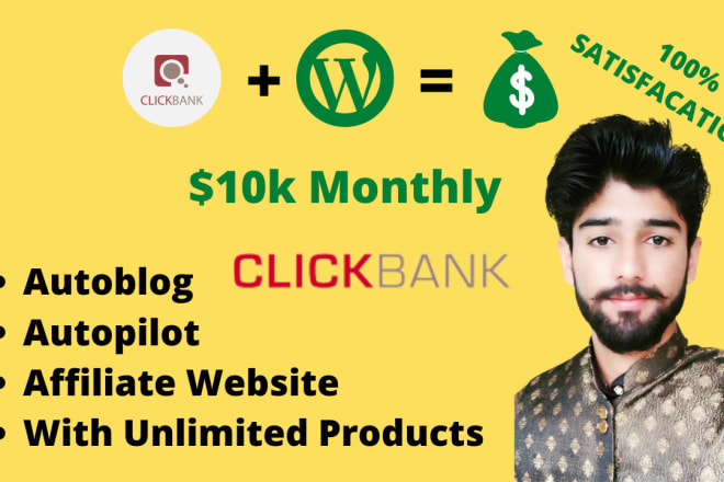 I will create a money making clickbank affiliate website