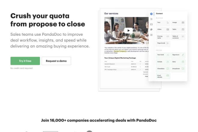 I will create a new pandadoc proposal template from scratch