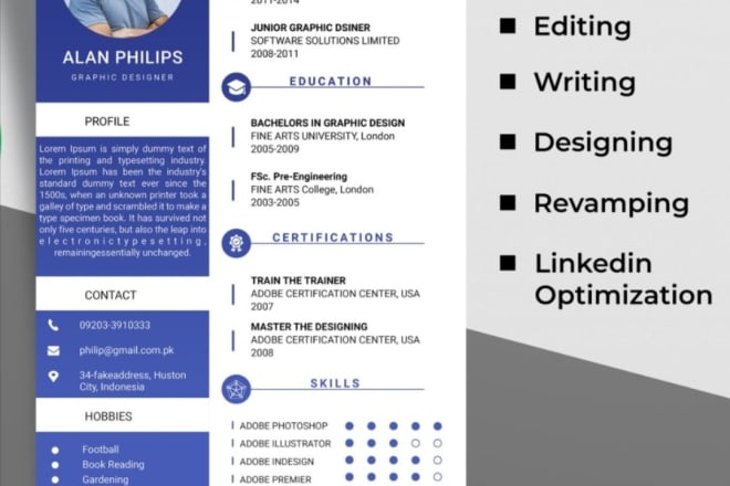 I will create a professional CV for you