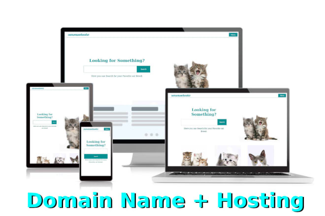 I will create a responsive website with domain name and hosting