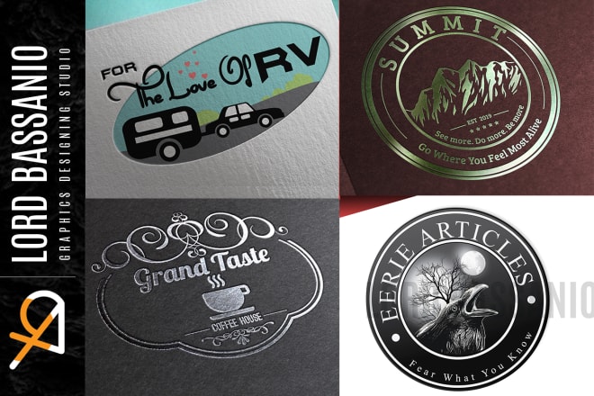 I will create a superb quality vintage stamp or retro logo