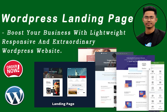 I will create a wordpress landing page or squeeze page