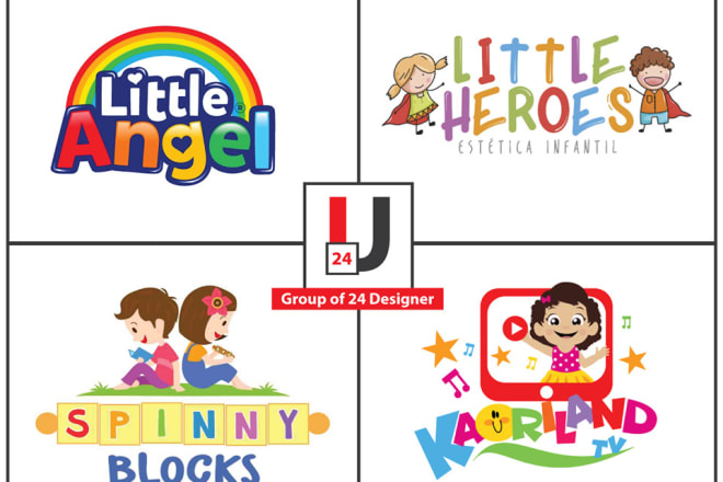 I will create amazing perfect childcare kids awesome baby shop logo