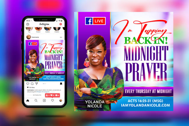 I will create an astonishing online church flyer or event flyer