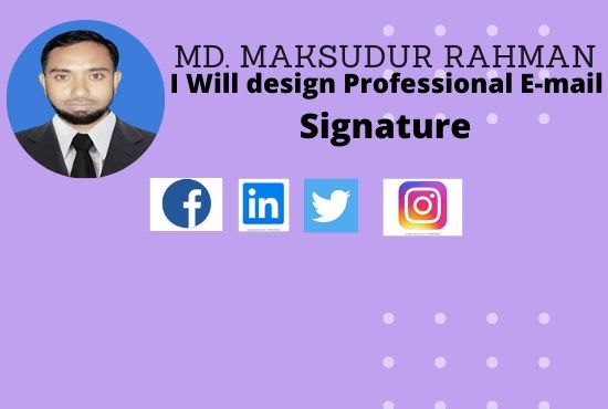 I will create an HTML email signature for gmail and outlook