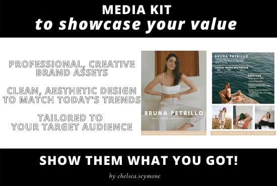 I will create an influencer media kit for you