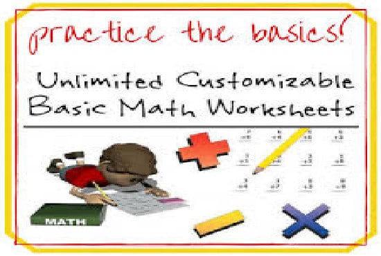 I will create and design math worksheets for you