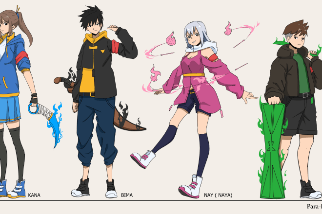 I will create anime style character design as your request