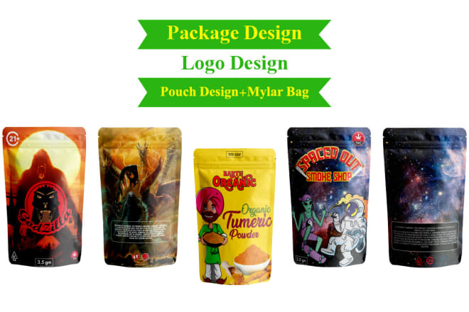 I will create any packaging, pouch bag, label design and food packaging