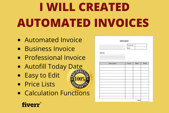 I will create automated invoices for you
