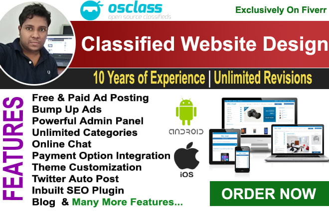 I will create classified website and mobile apps using osclass