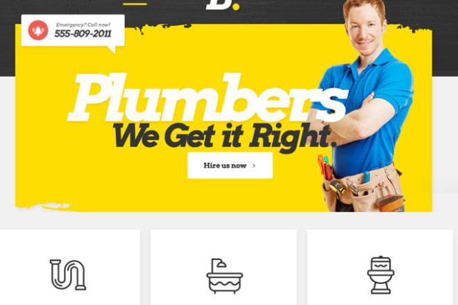 I will create construction, cleaning, mechanical, electrical, and plumbing website