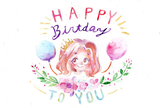 I will create cute illustrated greeting cards