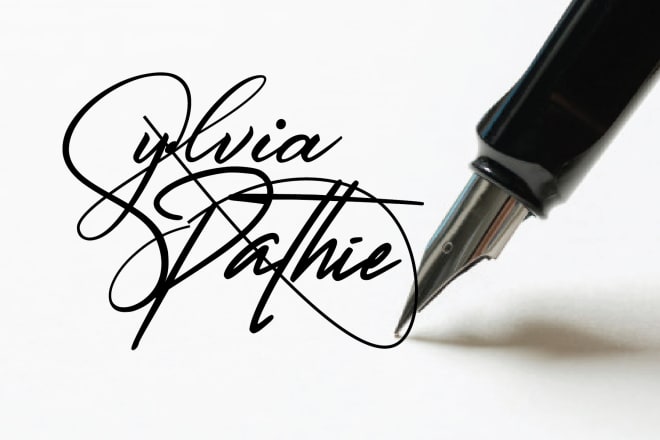 I will create digital signature which is a vector image