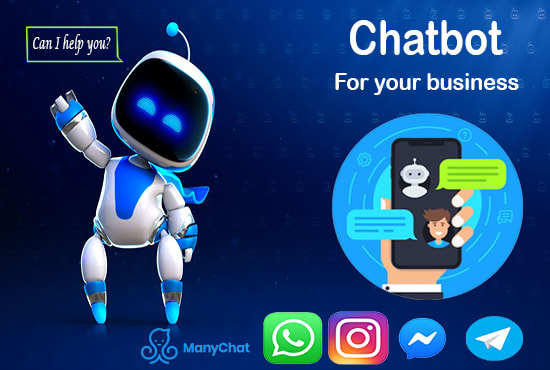 I will create facebook messenger chatbot and website bot by manychat