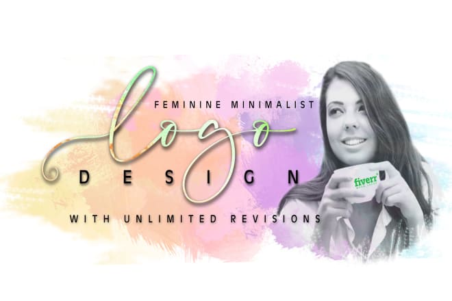 I will create feminine minimalist logo design for blog,travel,brand