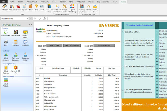 I will create fillable invoices and receipts within 24 hours