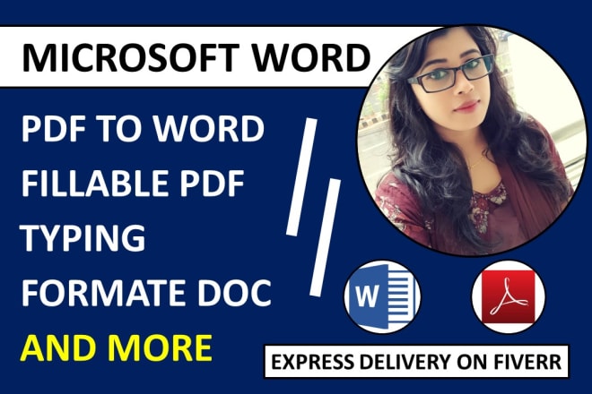 I will create fillable pdf form, convert pdf to word, and do typing project