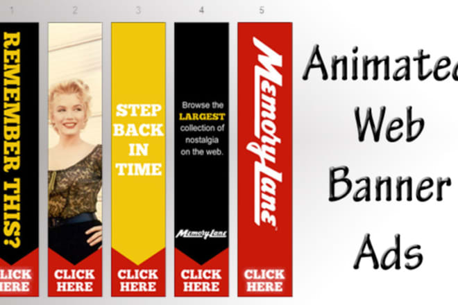 I will create five clickable animated flash web banner advertisement package
