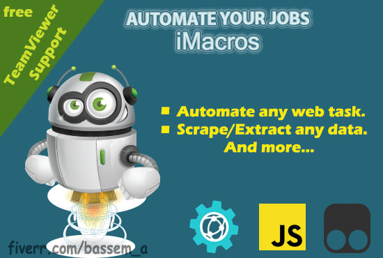 I will create imacros script for web automation and web scraping