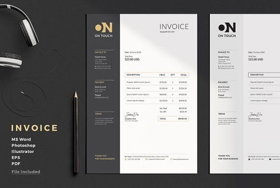 I will create invoice design within 24 hours