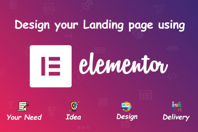 I will create landing page or webpage using elementor page builder