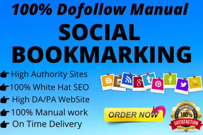 I will create manually 200 social bookmarking backlinks
