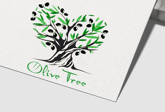 I will create modern outstanding olive tree landscaping environmental logo design