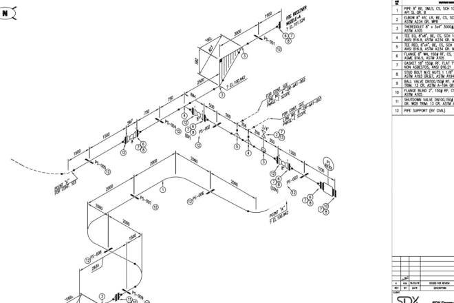 I will create piping 2d layout and isometric drawings with mto on autocad and cadworx