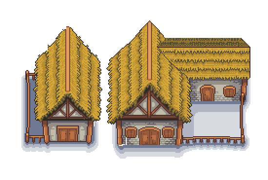 I will create pixel art building, object for video games