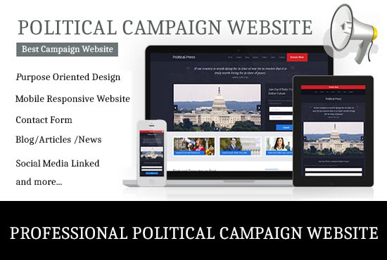 I will create political campaign website