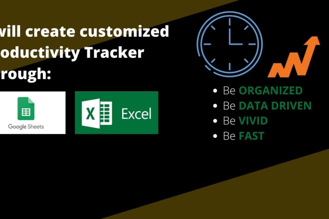 I will create productivity trackers in google sheet or excel