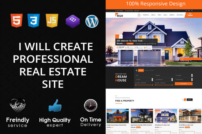 I will create real estate website or landing pages