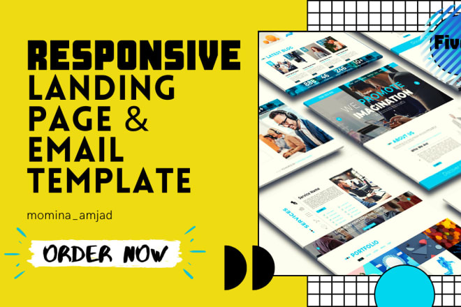 I will create responsive landing page or squeeze page and email template