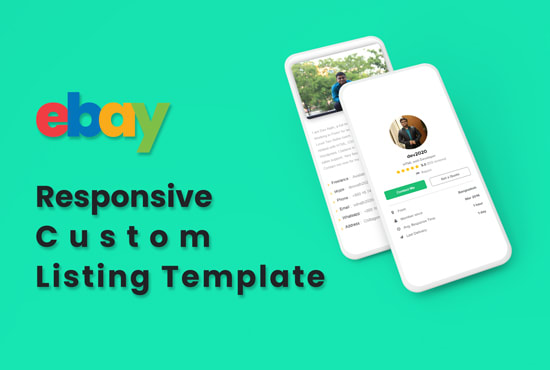 I will create responsive professional ebay listing template