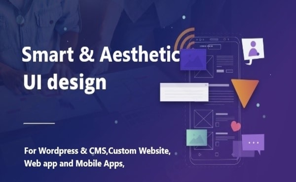 I will create simple but aesthetic UI UX design for website and mobile app