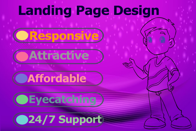I will create stunning landing page, design responsive squeeze page