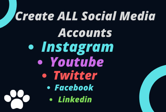 I will create verified youtube,instagram,linkedin,facebook account for you