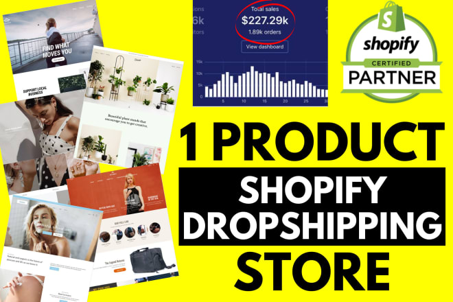 I will create you a premium one product automated shopify store