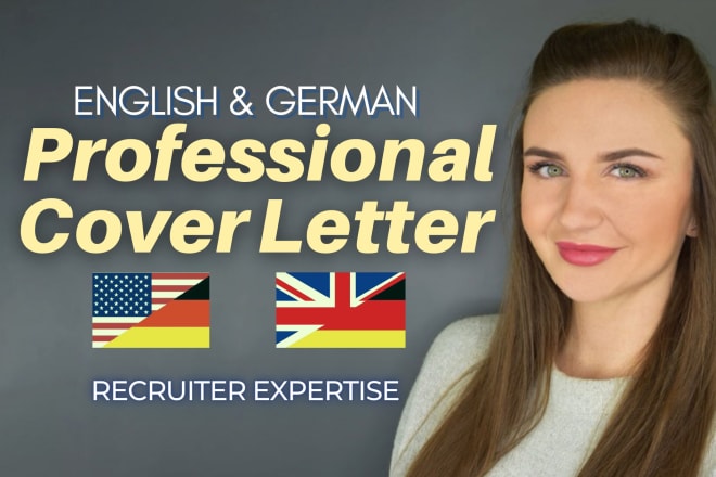 I will create your cover letter anschreiben in english or german