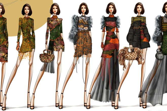 I will create your fashion design collection or portfolio