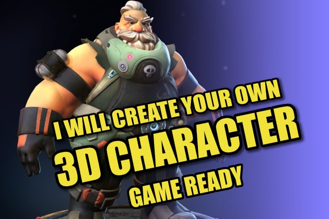 I will create your own 3d character fully textured game ready